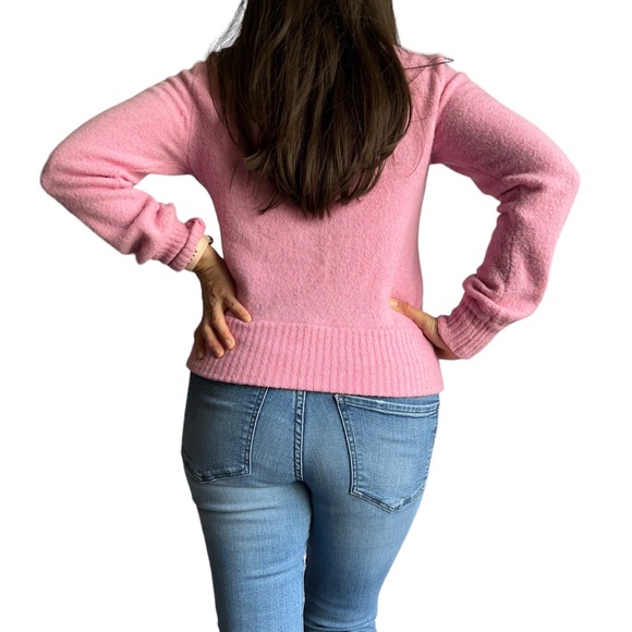 J. Crew women's Wool and Alpaca blend Crewneck Heather Rose/Pink Sweater Size Sm - Picture 7 of 13
